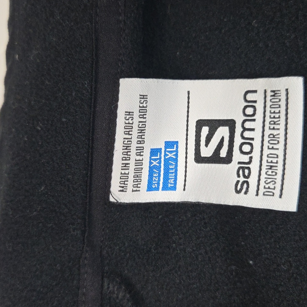 Salomon Men's Discovery Fleece Black Performance Track Jacket - Picture 8 of 16